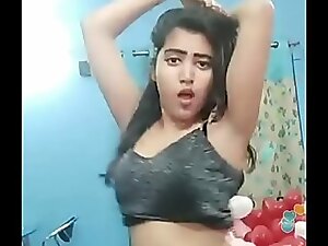 Indian girl dances sensually on webcam