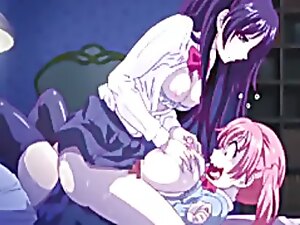 Curvy anime princess gets kinky with transgender lover