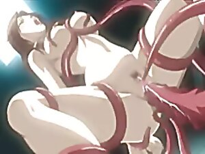 Huge-breasted anime babe experiences wild sex with tentacles, culminating in a messy creampake.