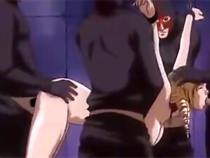 Hidden camera captures Manga babe getting gangbanged